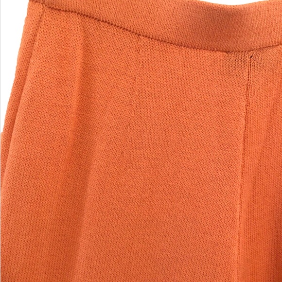 Wool Blend Santana Knit, Wide Leg Pants, Peach Color - Picture 15 of 16